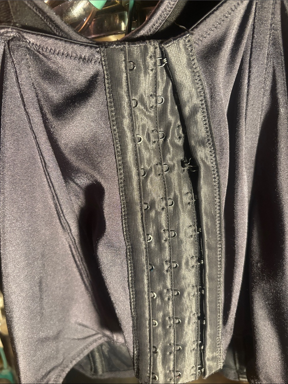 Victoria secrets Black Rhinestone-Trim Satin Corset top - Picture 4 of 6